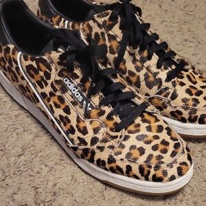 Adidas Men's Leopard Print Continental 80 Sneakers